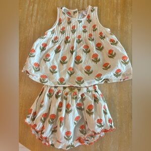 Pink Chicken Orange Floral Top